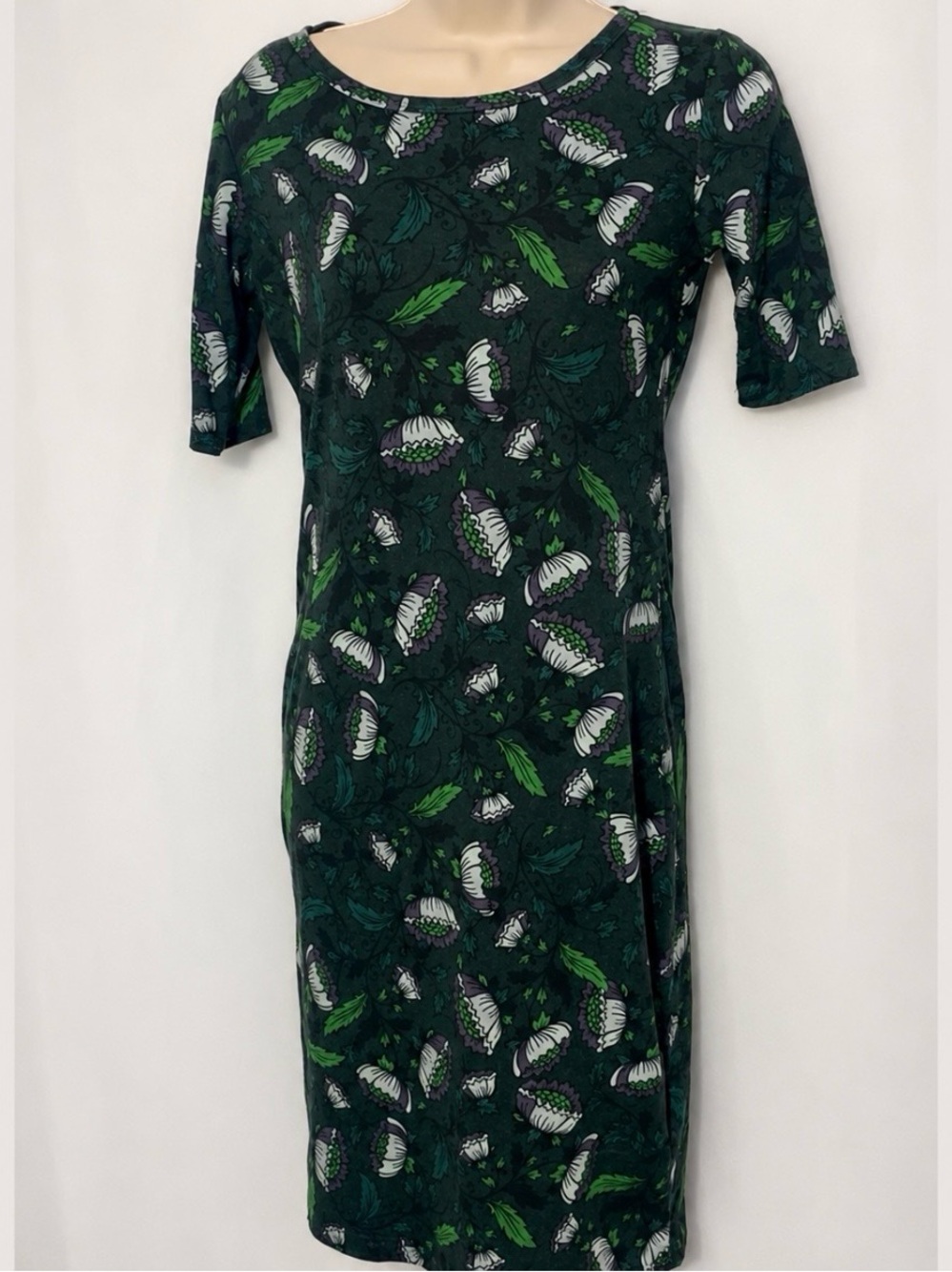 Brand New LulaRoe Green and Purple floral dress